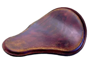 Seat Sportster Chopper Harley Honda 12x13 201 Brown Distressed Leather Flat Nose