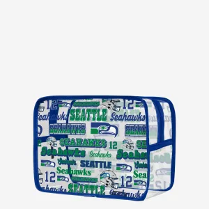Seattle Seahawks Repeat Retro Print Clear Cosmetic Bag