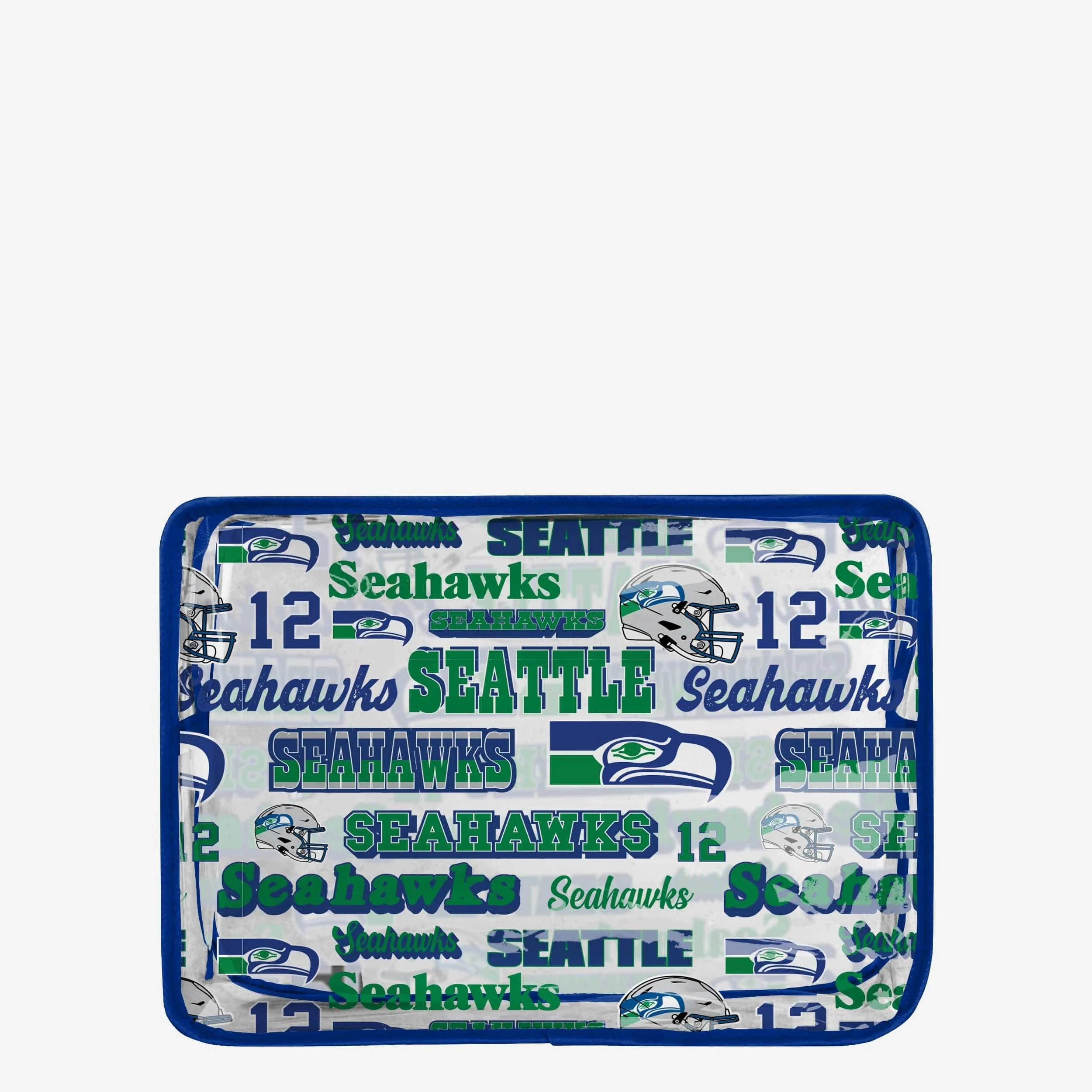 Seattle Seahawks Repeat Retro Print Clear Cosmetic Bag