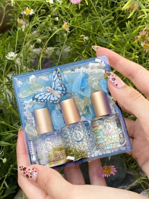 Secret Garden TOP SELLER Gift Set ~ Diamond, Onyx, and Pearl 1/4 oz Organic Perfume Oil Extract Roll-Ons by Sage