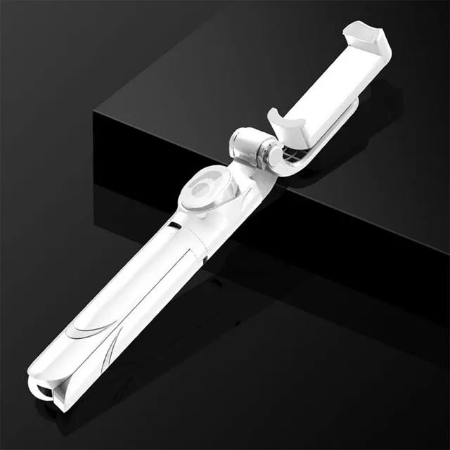 Selfie Stick with Tripod and Phone Holder Remote Controller Set for Smartphones red