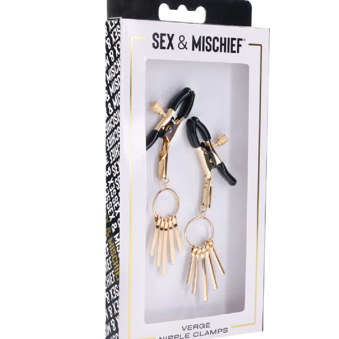 Sex and Mischief Gold Nipple Clamps
