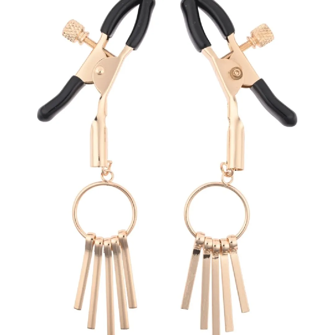 Sex and Mischief Gold Nipple Clamps