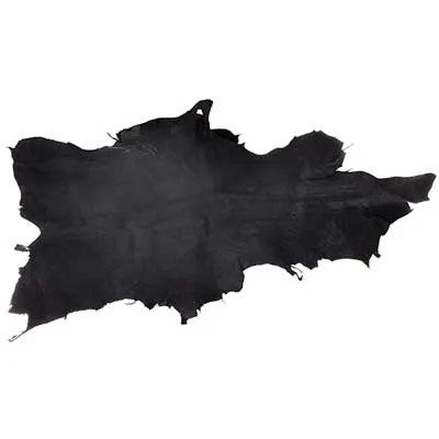 Sheep Leather Black Aprx. size 5 to 7 sqft Hide/Skin