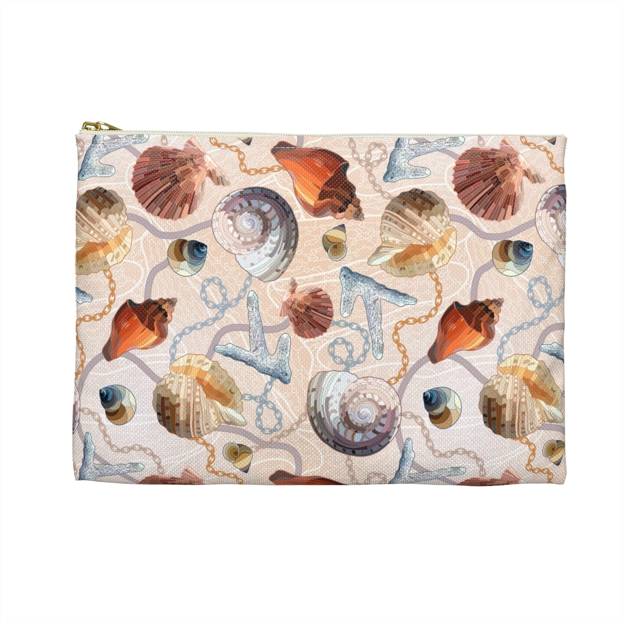 Shells & Chain (Light) Accessory Pouch