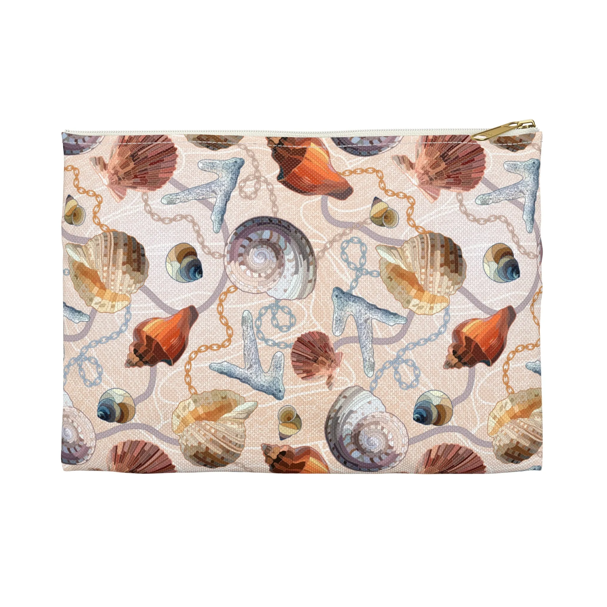 Shells & Chain (Light) Accessory Pouch