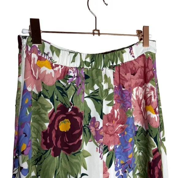 Show Me Your Mumu Tea Party Midi Skirt Floral Green Pink SMYM Size Small Sz S