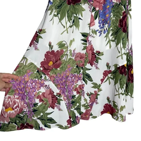 Show Me Your Mumu Tea Party Midi Skirt Floral Green Pink SMYM Size Small Sz S