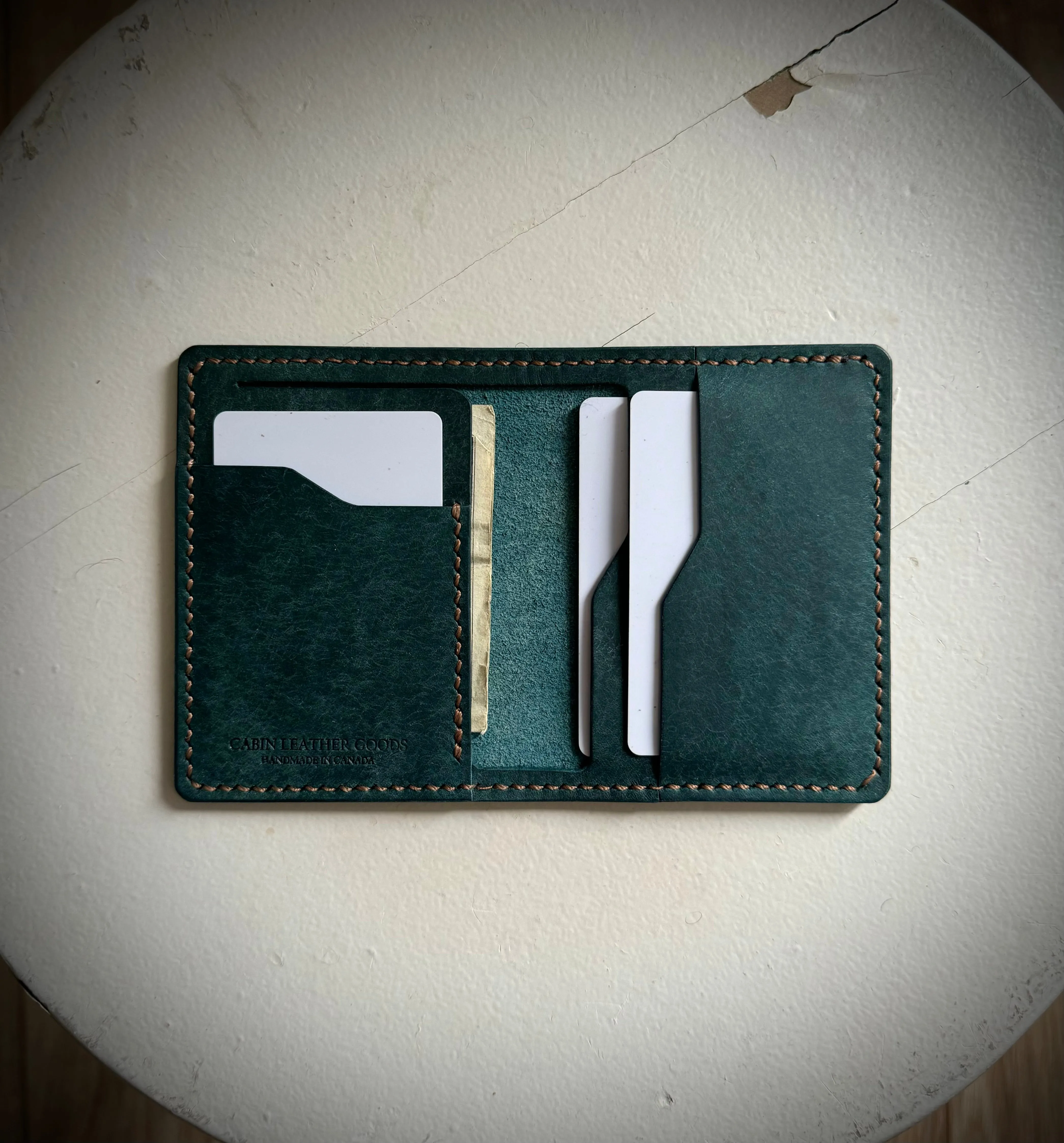 Slim Bi-Fold Wallet - Blue Buttero