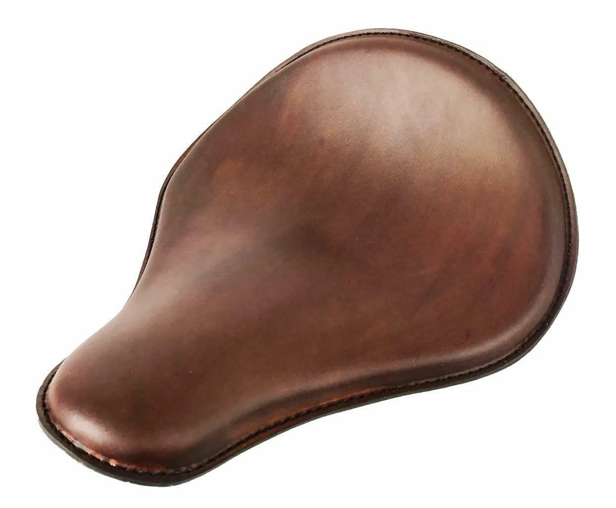 Spring Seat Chopper Sportster Harley Honda 12x13" Smooth Brown Leather