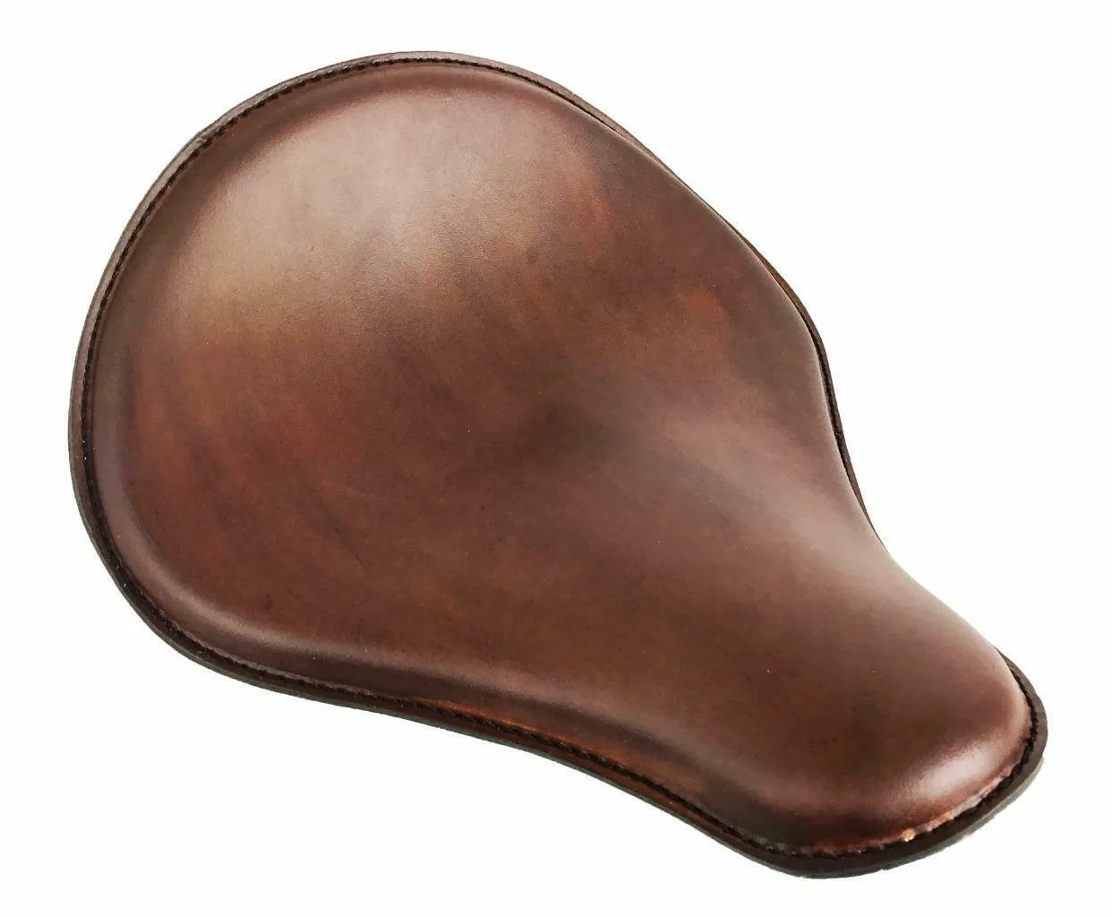 Spring Seat Chopper Sportster Harley Honda 12x13" Smooth Brown Leather