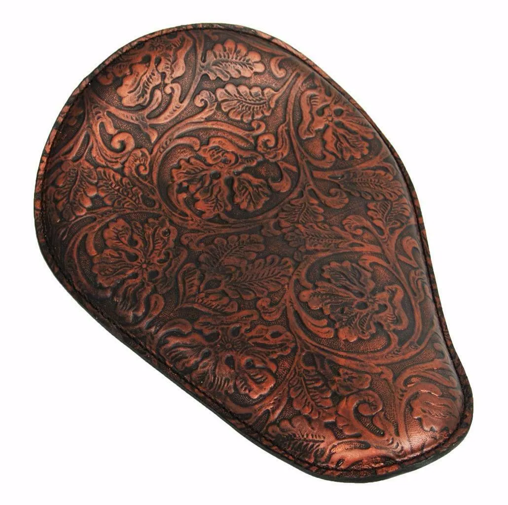Spring Solo Seat Chopper Bobber Harley Sportster Honda 11x14 Co Black Oak Leaf