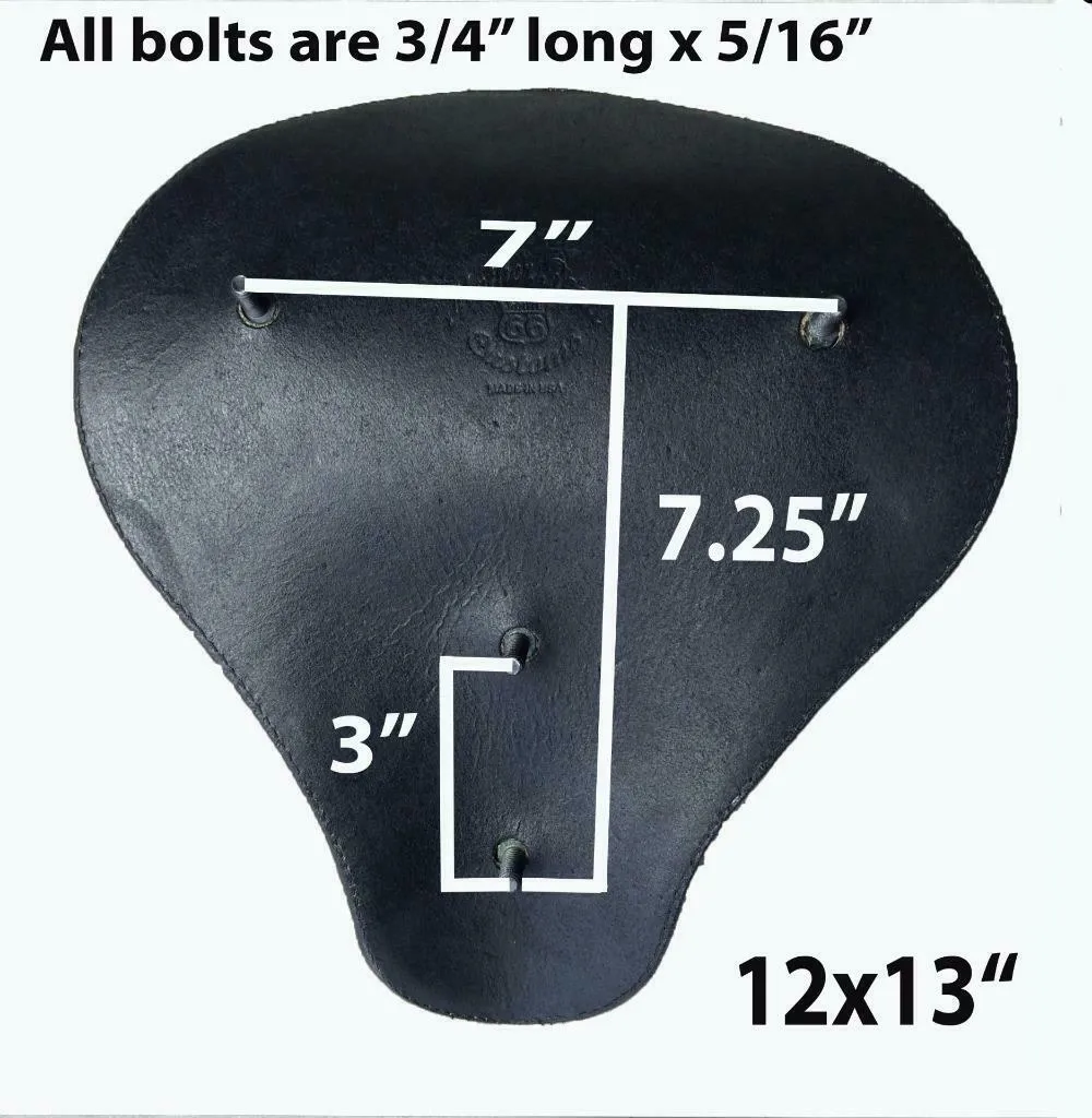 Spring Solo Seat Harley Sportster Bobber Chopper 12x13" Ant Brn Alligator Dyna