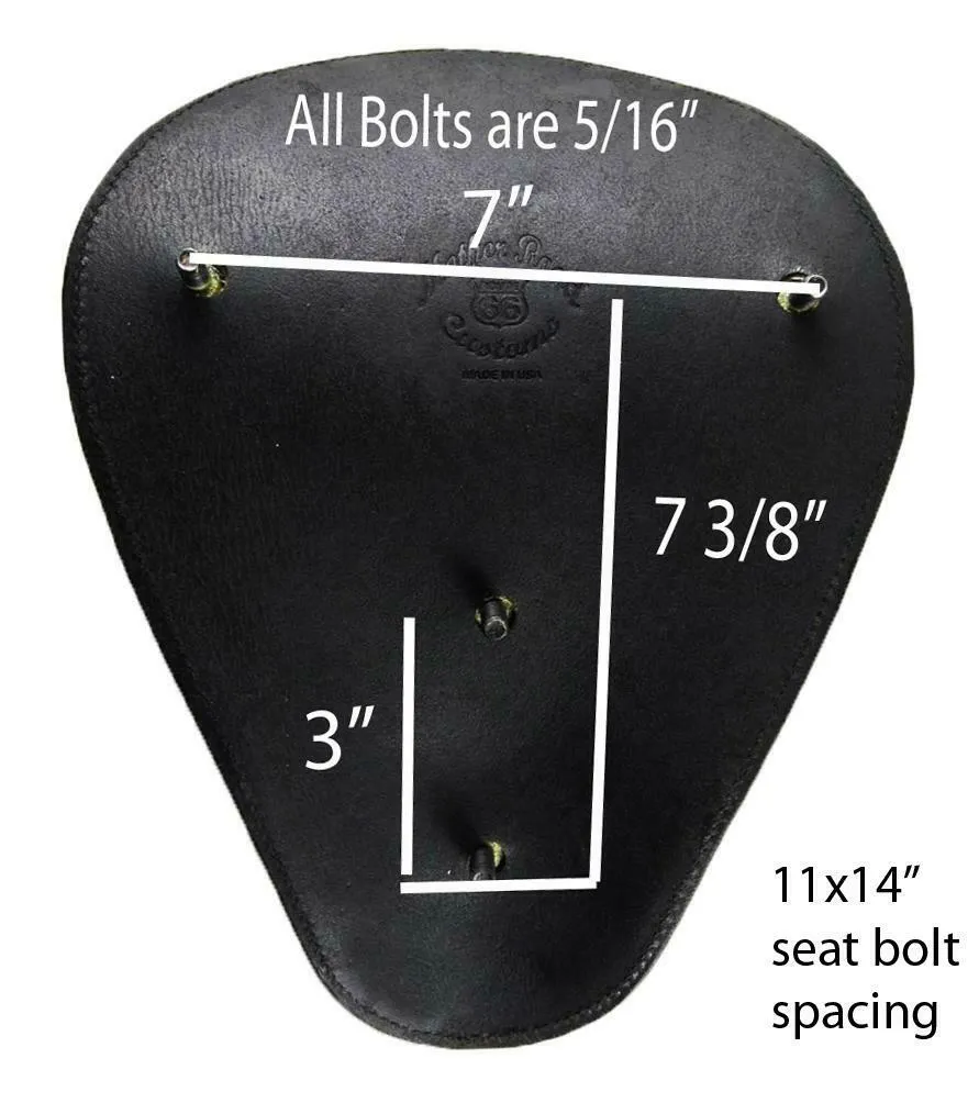 Spring Solo Seat Harley Sportster Nightster 11x14" USA Smooth Dark Brown