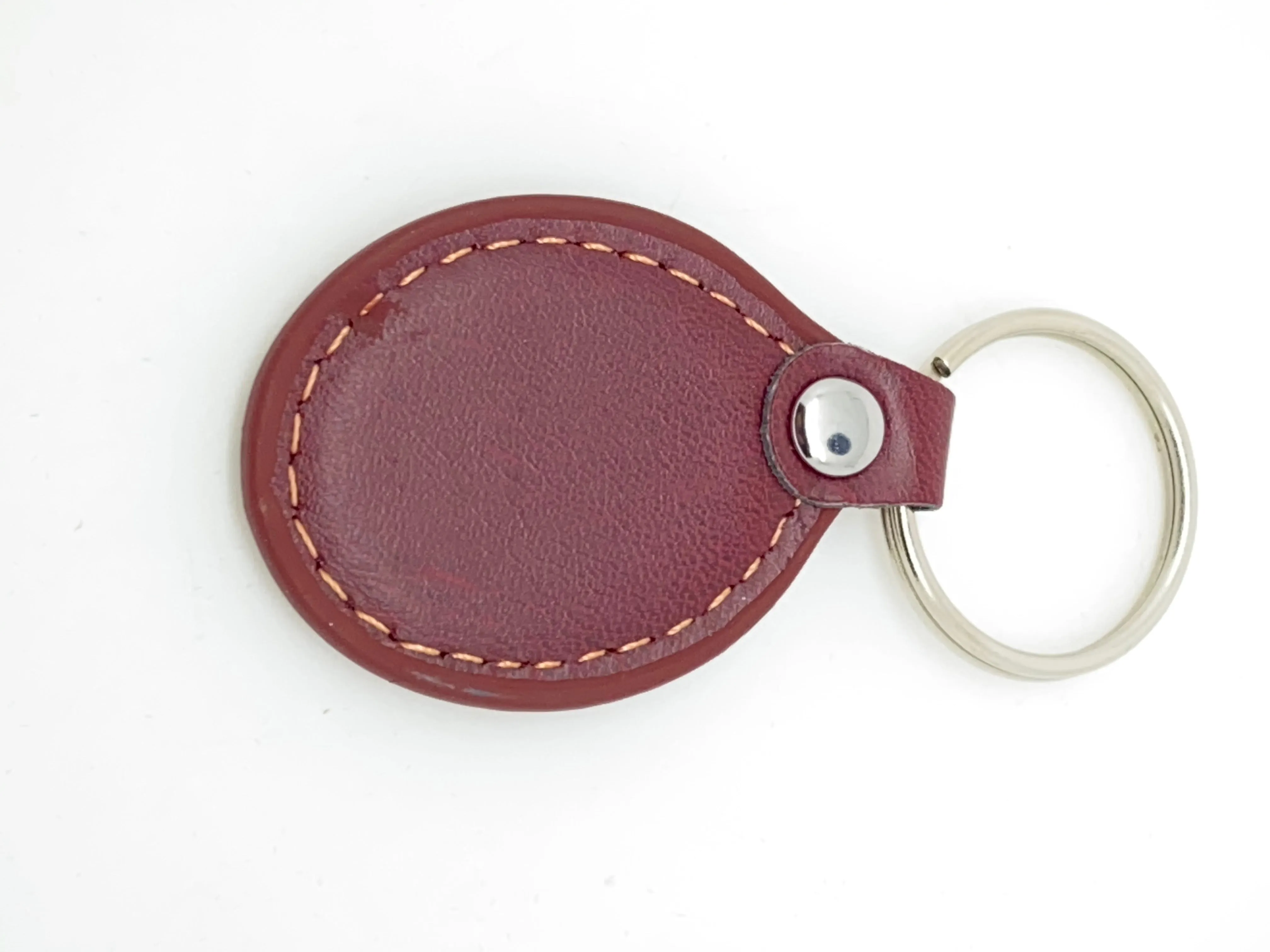 St. Michael Leather Keychain