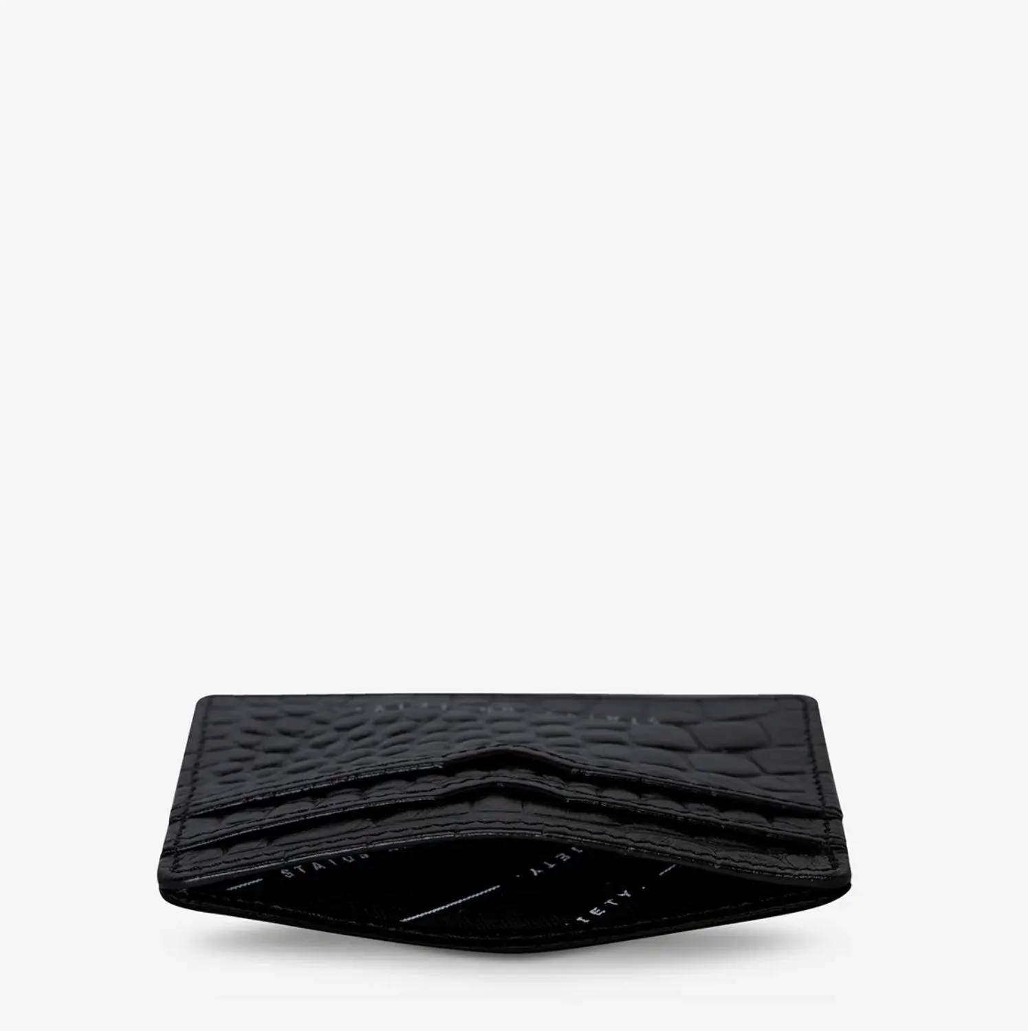 Status Anxiety II TOGETHER For Now Card Wallet - black croc