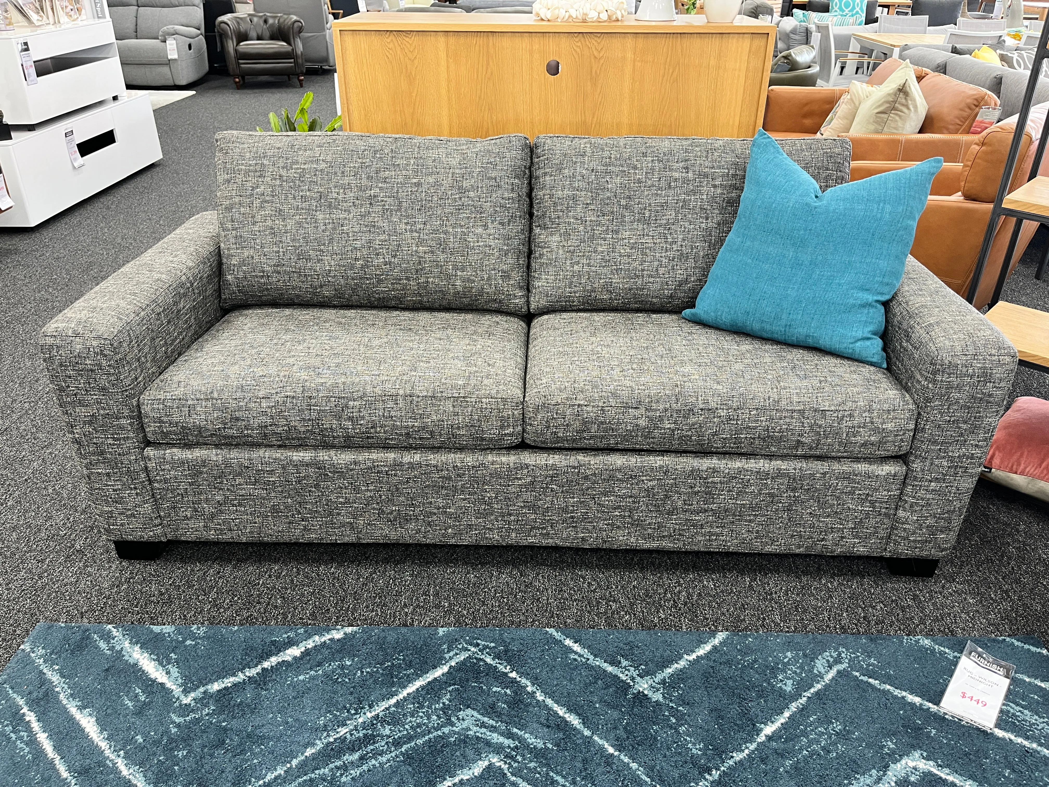 Stevo Queen Sofa Bed - Queen Size Bi-fold - NZ Made - Zambesi Sable Fabric