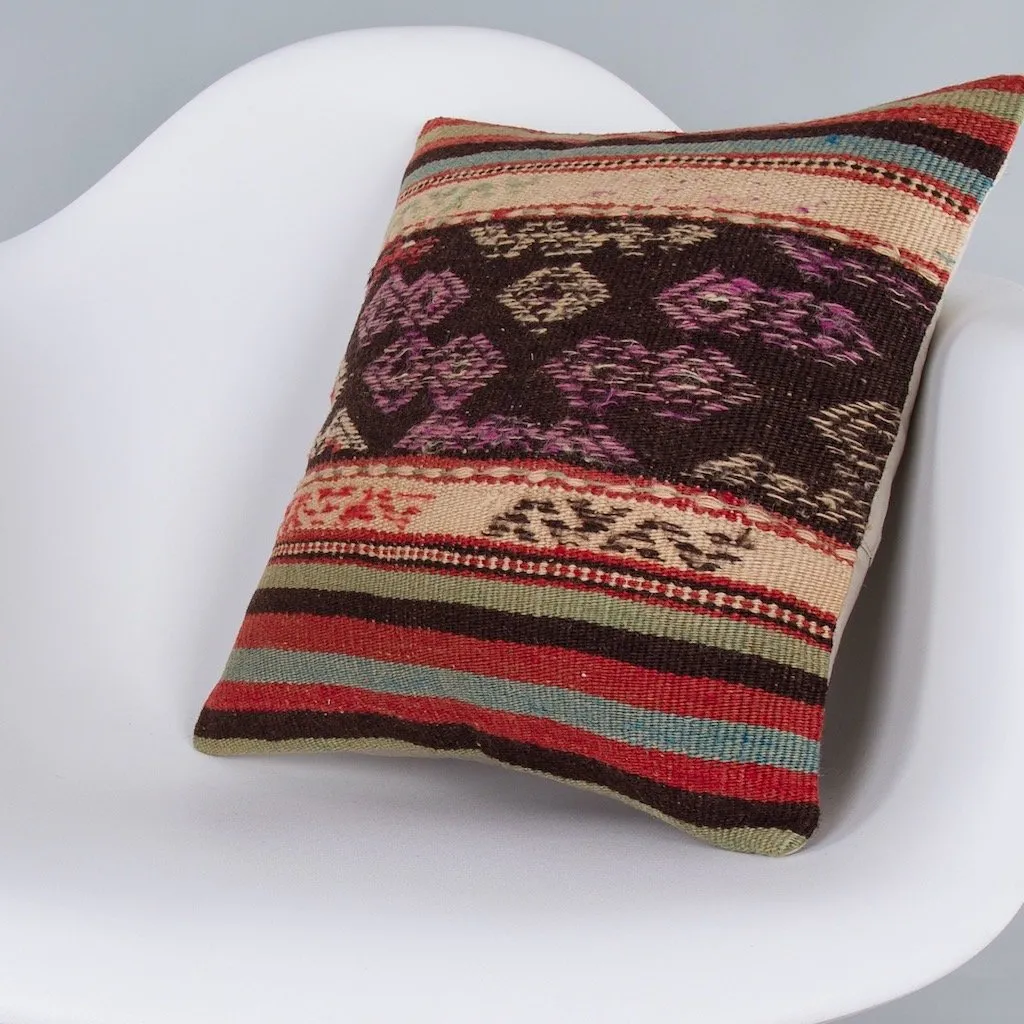 Striped Multiple Color Kilim Pillow Cover 16x16 7860