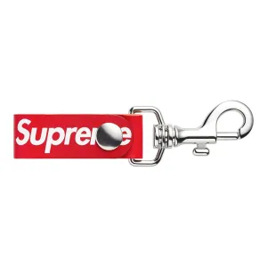 Supreme Leather Key Loop- Red