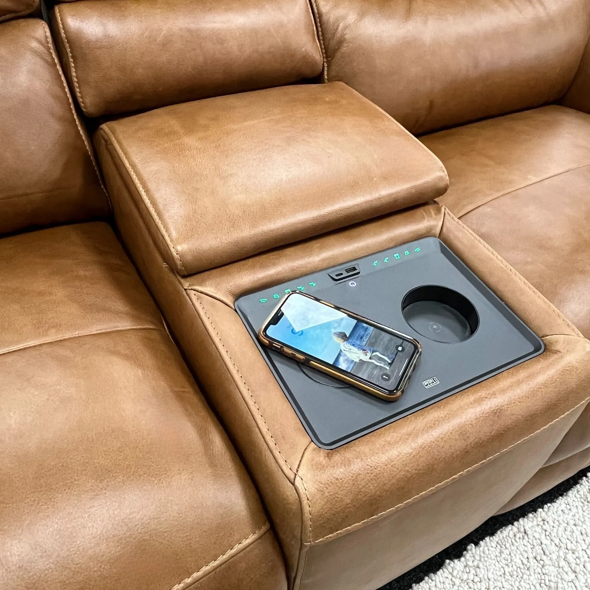 Sweeney Zero Gravity Power Recliner Set with Power Headrests - Urban Sofa Ranch Tan Leather