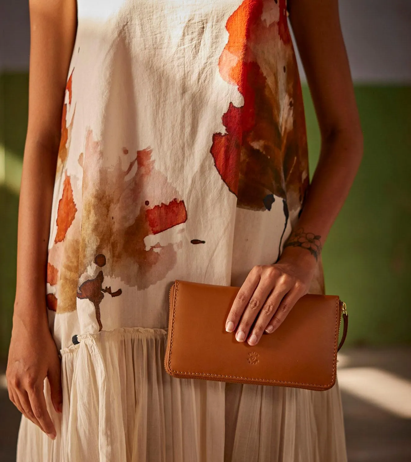 Tan chestnut wallet