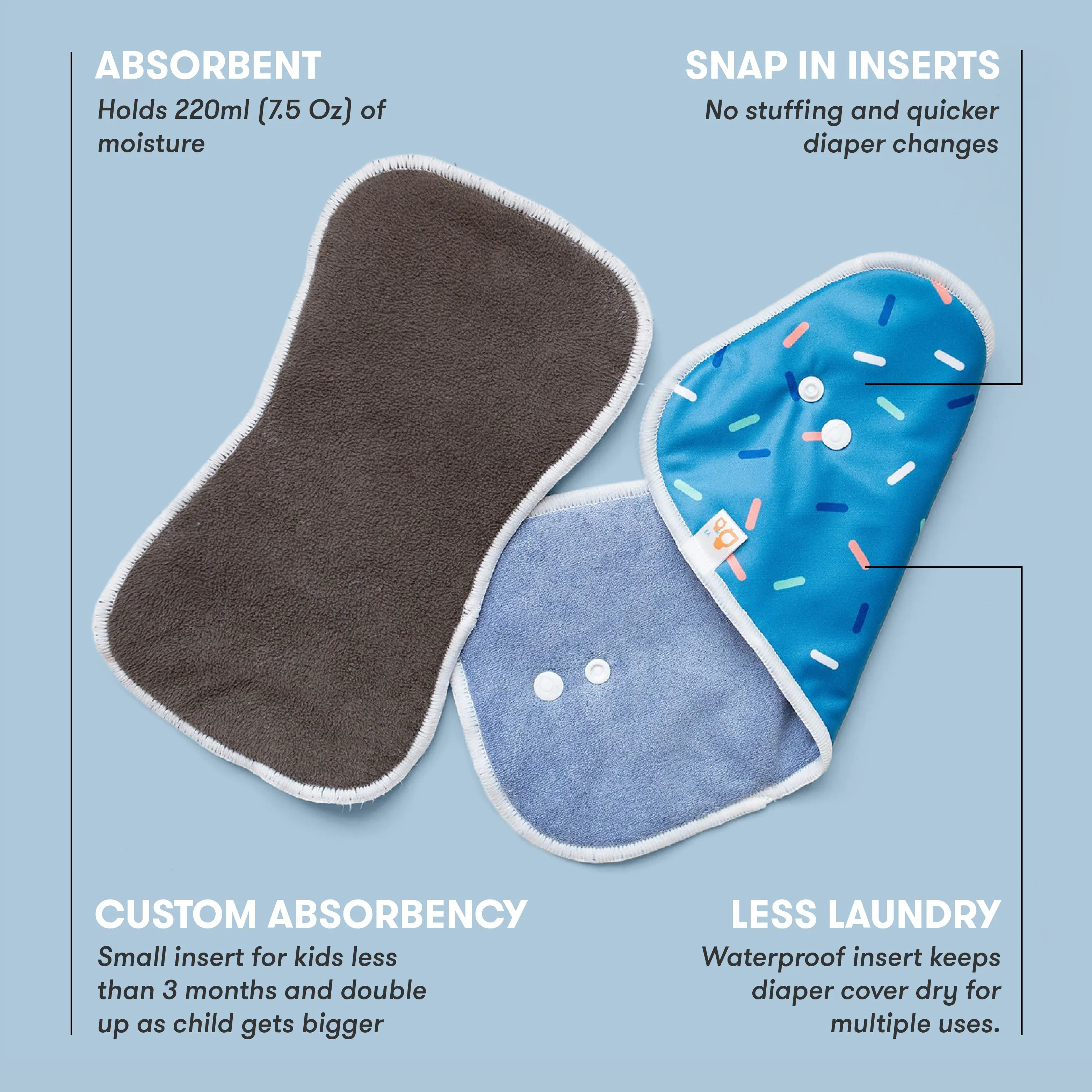 Tank Cloth Diaper Insert Set