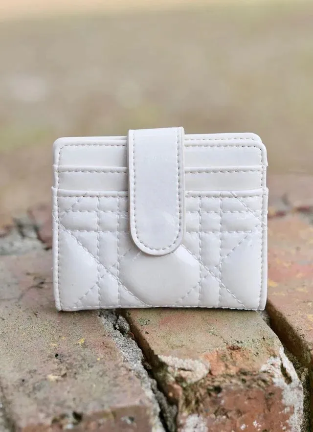 TATE CARD HOLDER WALLET-IVORY PATENT LQ