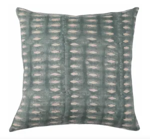 Teal Villa Block Print Pillow