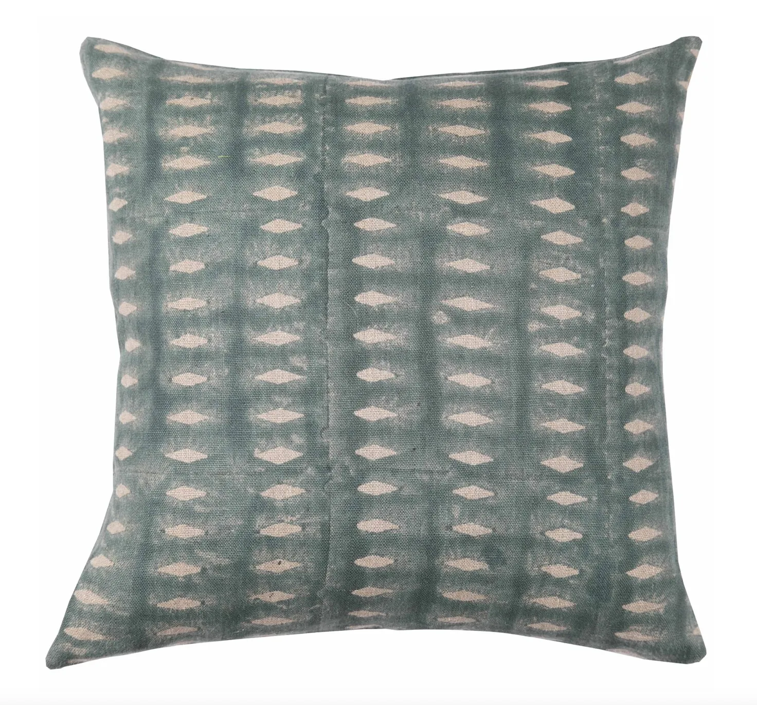 Teal Villa Block Print Pillow