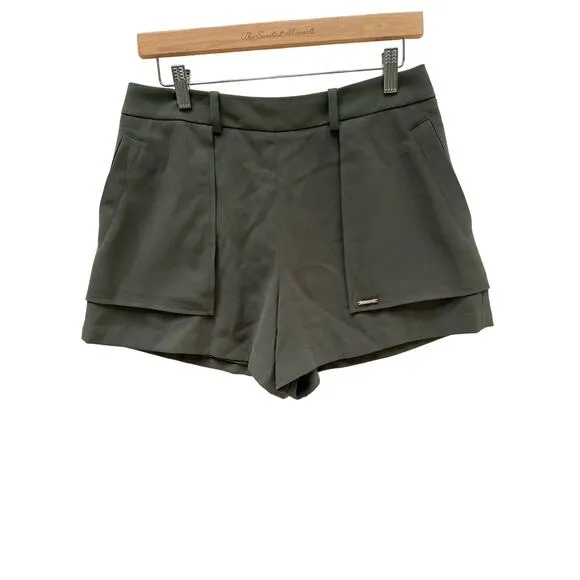 Ted Baker Dressy Olive Army Green Shorts big pockets size 2