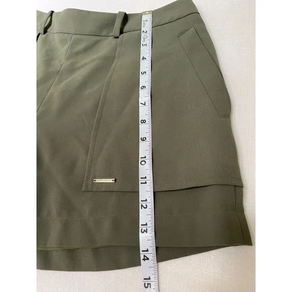 Ted Baker Dressy Olive Army Green Shorts big pockets size 2