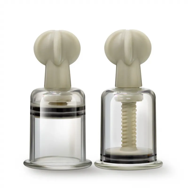 Temptasia – Clit and Nipple Large Twist Suckers -  Set of 2 - Clear