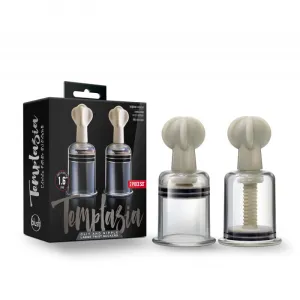 Temptasia – Clit and Nipple Large Twist Suckers -  Set of 2 - Clear