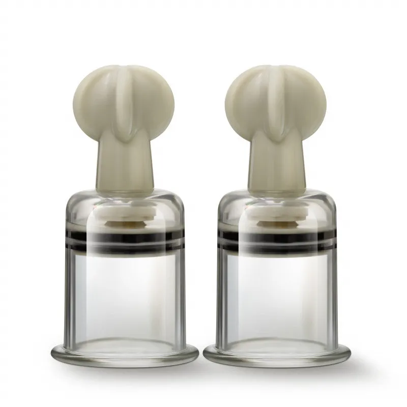 Temptasia – Clit and Nipple Large Twist Suckers -  Set of 2 - Clear