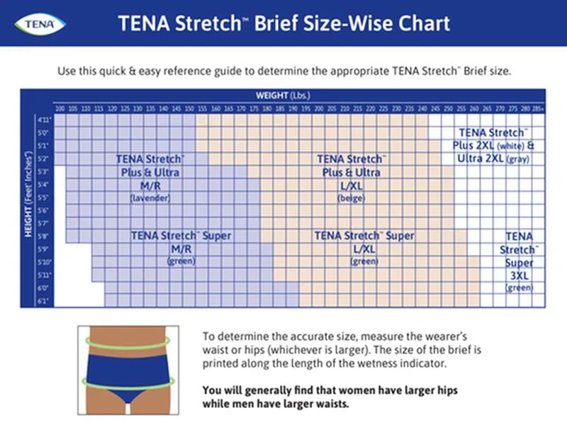 TENA® Stretch™ Ultra Incontinence Brief, Ultra Absorbency, Large/X-Large