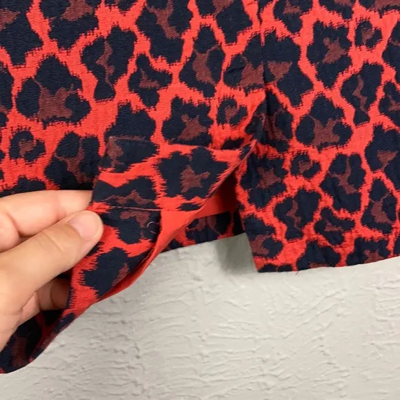 The Limited Red Leopard Print Skirt Size 8