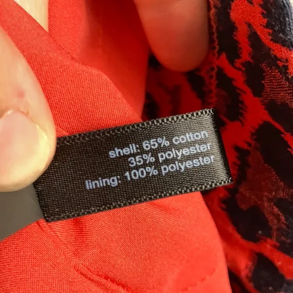 The Limited Red Leopard Print Skirt Size 8