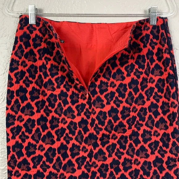 The Limited Red Leopard Print Skirt Size 8