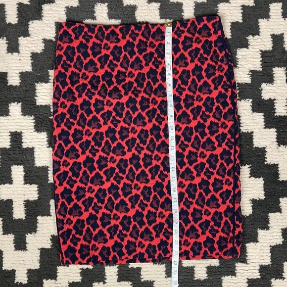 The Limited Red Leopard Print Skirt Size 8