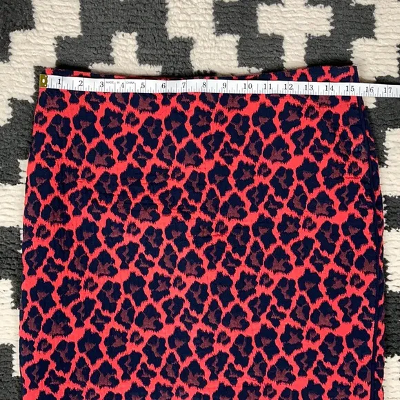 The Limited Red Leopard Print Skirt Size 8