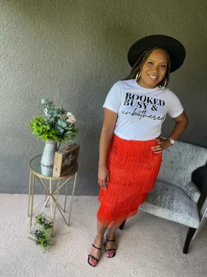 They Hatin’ Fringe Skirt