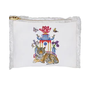 Tiger Flat Zip Pouch