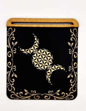 Triple Moon Flower of Life Tarot Card Holder