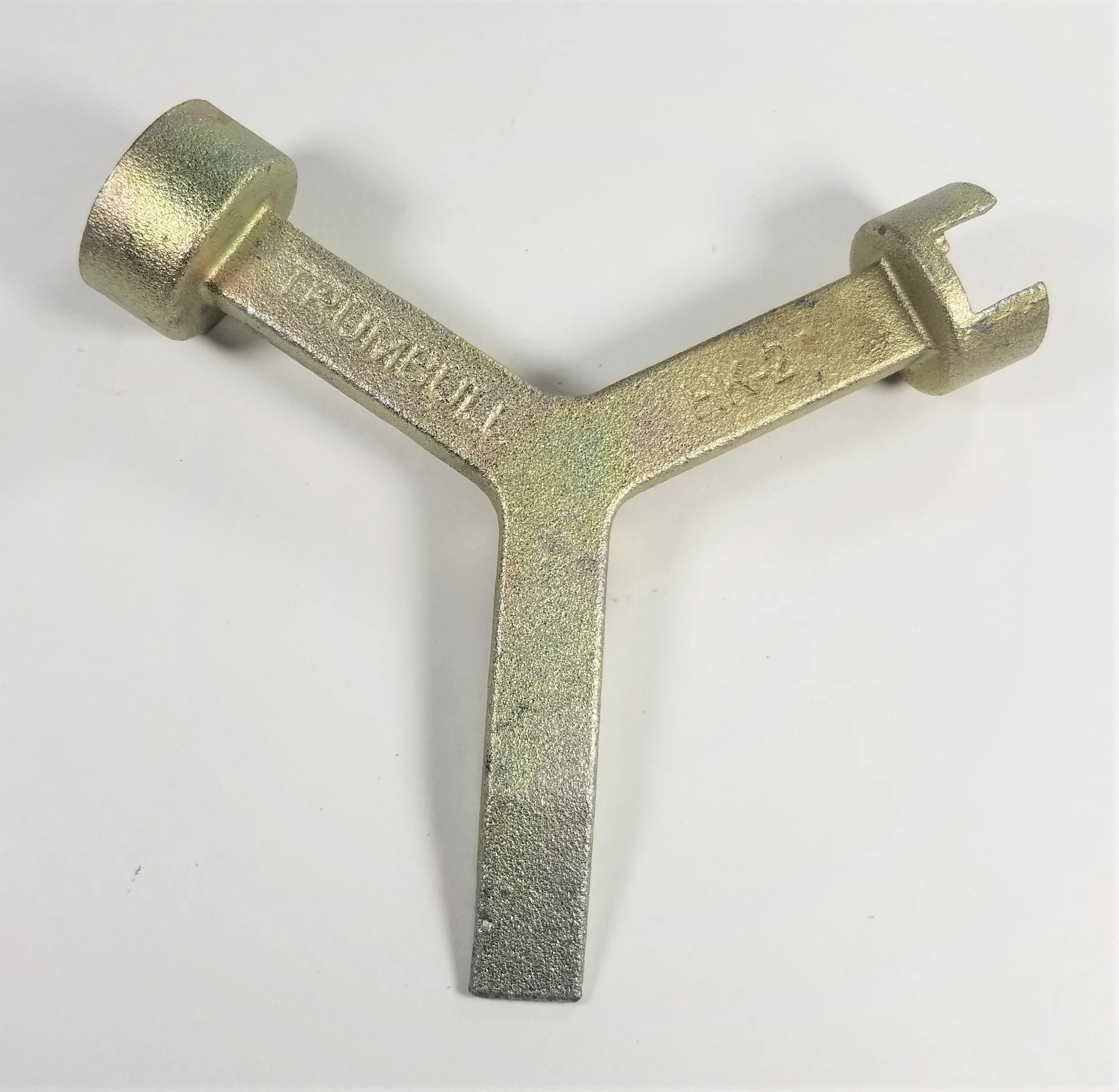 Trumbull Meter Box & Curb Box Hand Key HK-2, Small & Large Pentagon plus Pry Point
