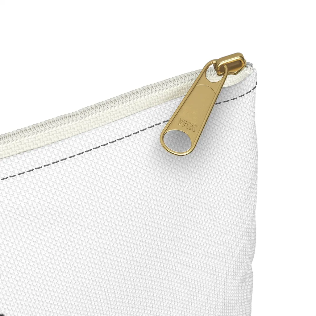 Trust Me I'm a Photographer White Zippered Accessory Bag (FWS) Made in the USA