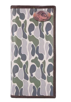 Turkey Men's Secretary Old School Camo Leather Wallet.