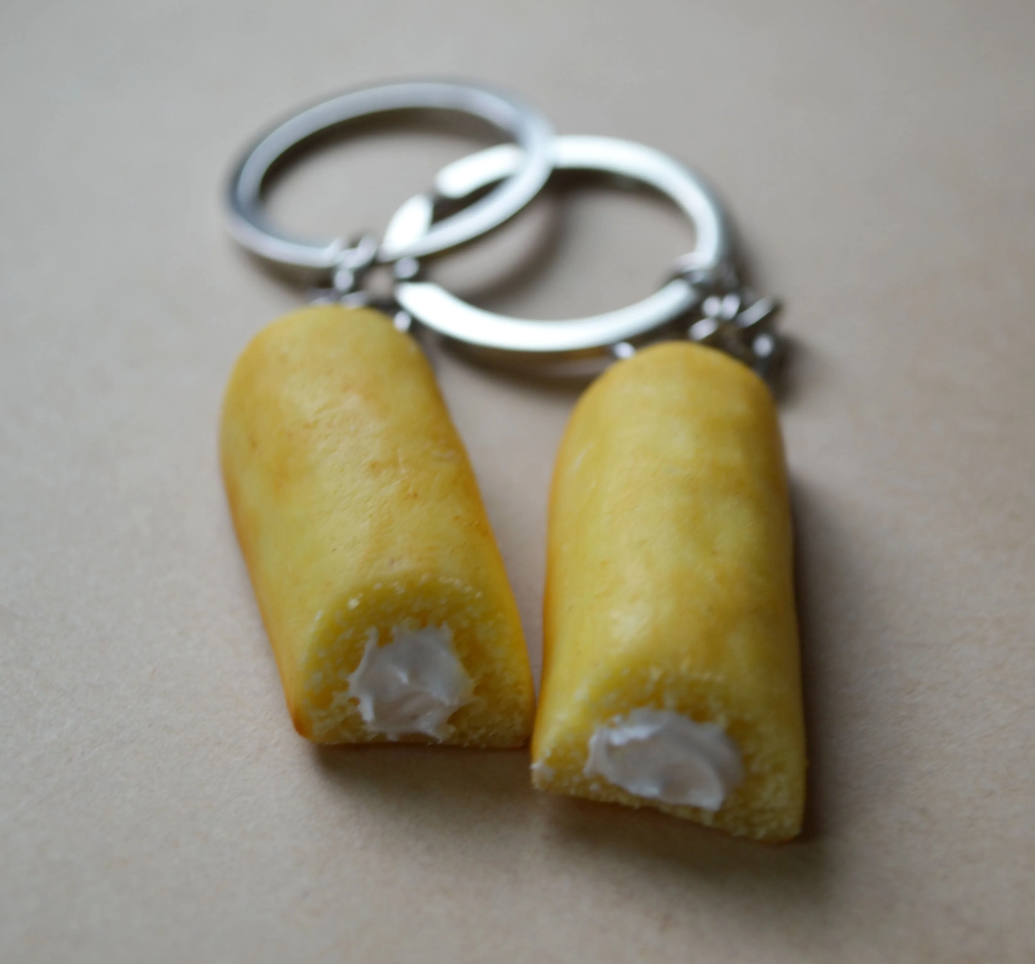 Twinkie Best Friend Polymer Clay Key Chain BFF Set