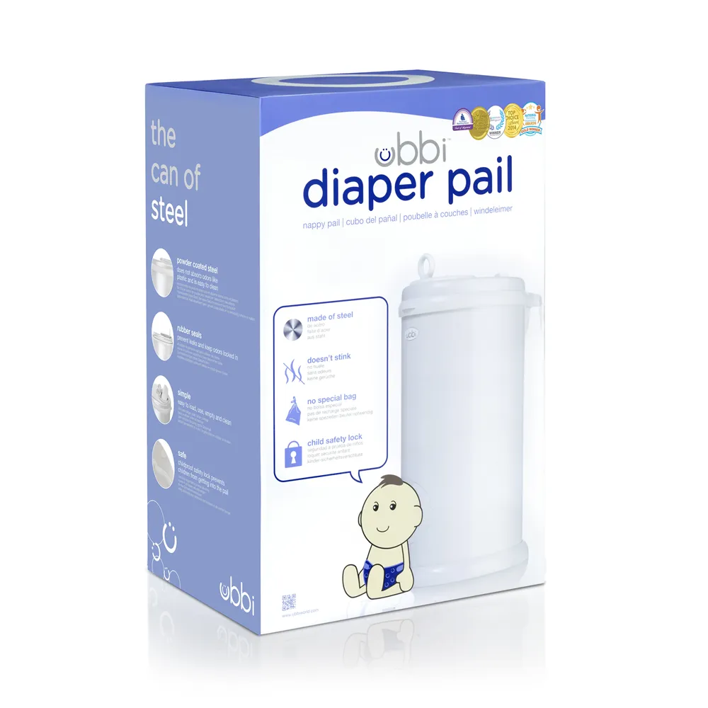 Ubbi Nappy Pail - White
