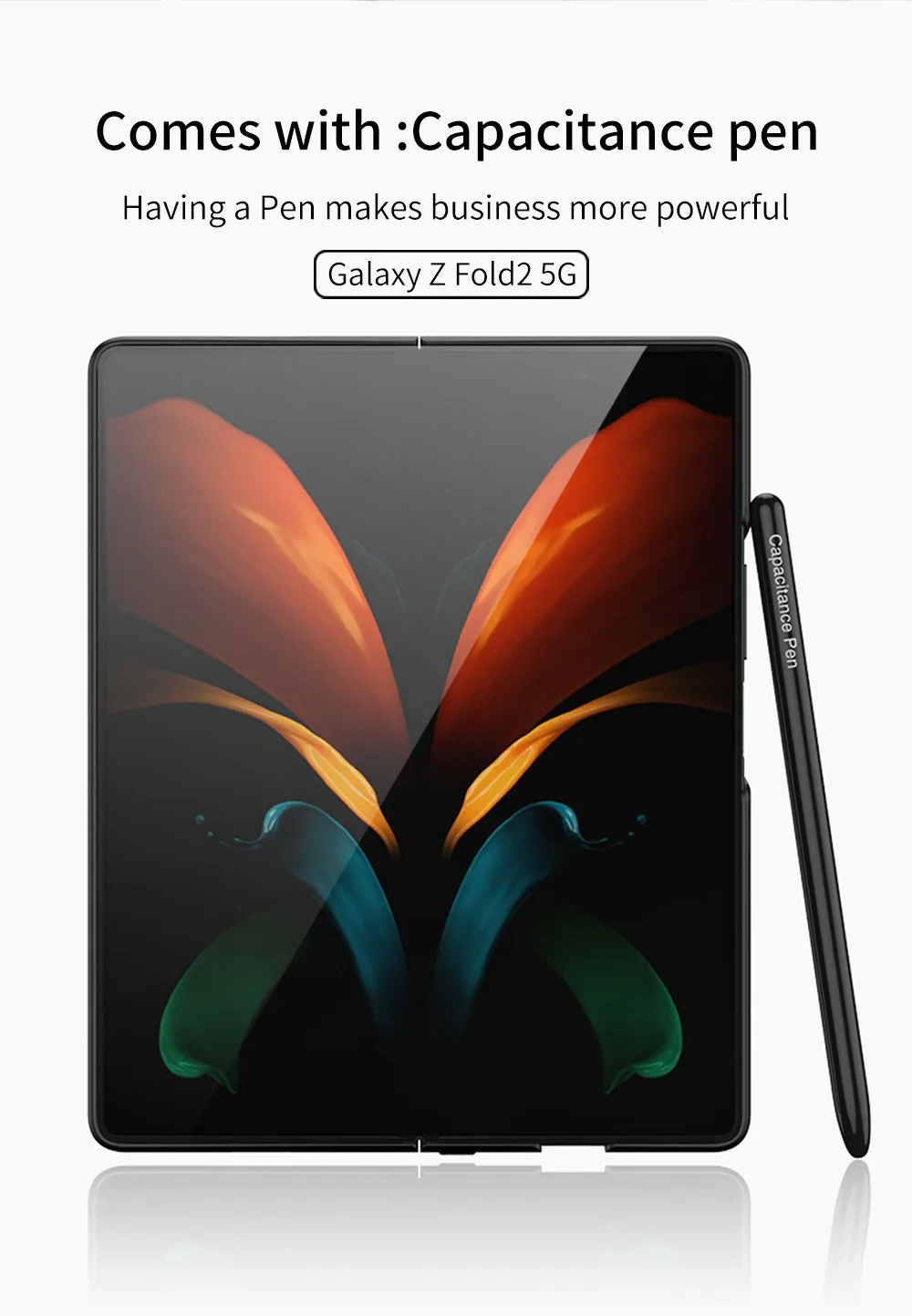 Ultra-Thin Plastic With Slot Case For Samsung Galaxy Z Fold 2 5G Anti-knock Phone Cover For Galaxy Z Fold2 Case Included Pen
