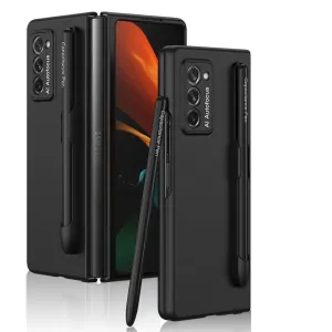 Ultra-Thin Plastic With Slot Case For Samsung Galaxy Z Fold 2 5G Anti-knock Phone Cover For Galaxy Z Fold2 Case Included Pen